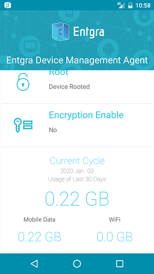 Entgra Device Management Agent - Data Usage