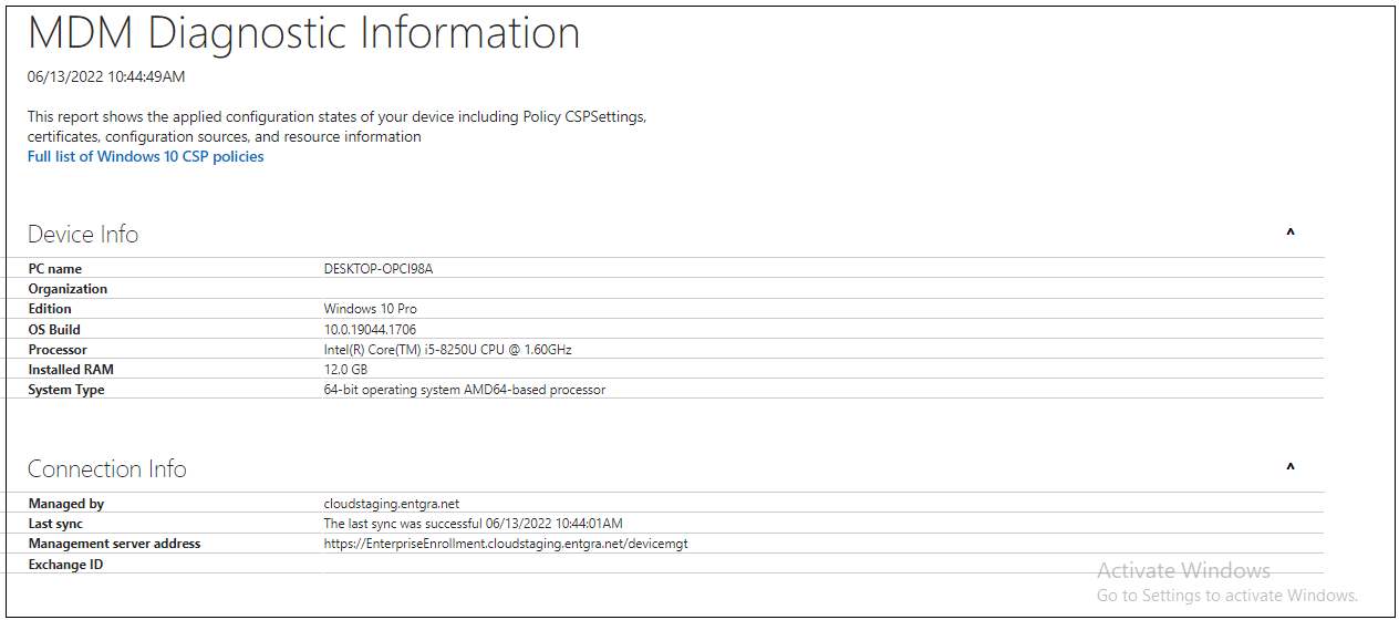 Windows Additional Config