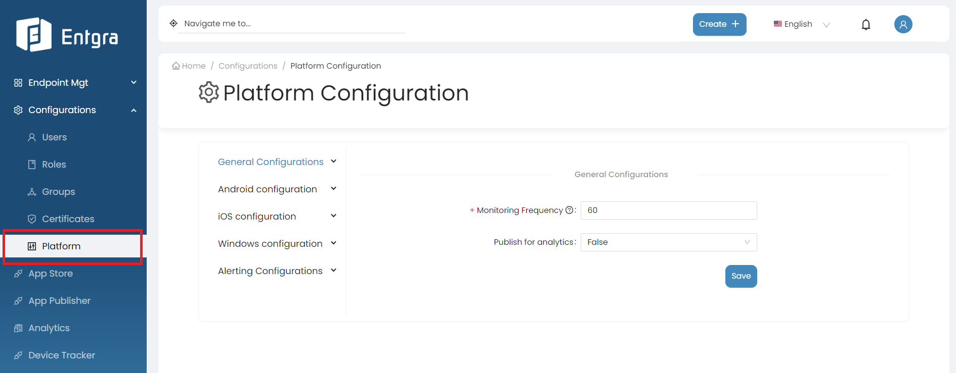 Platform Configurations