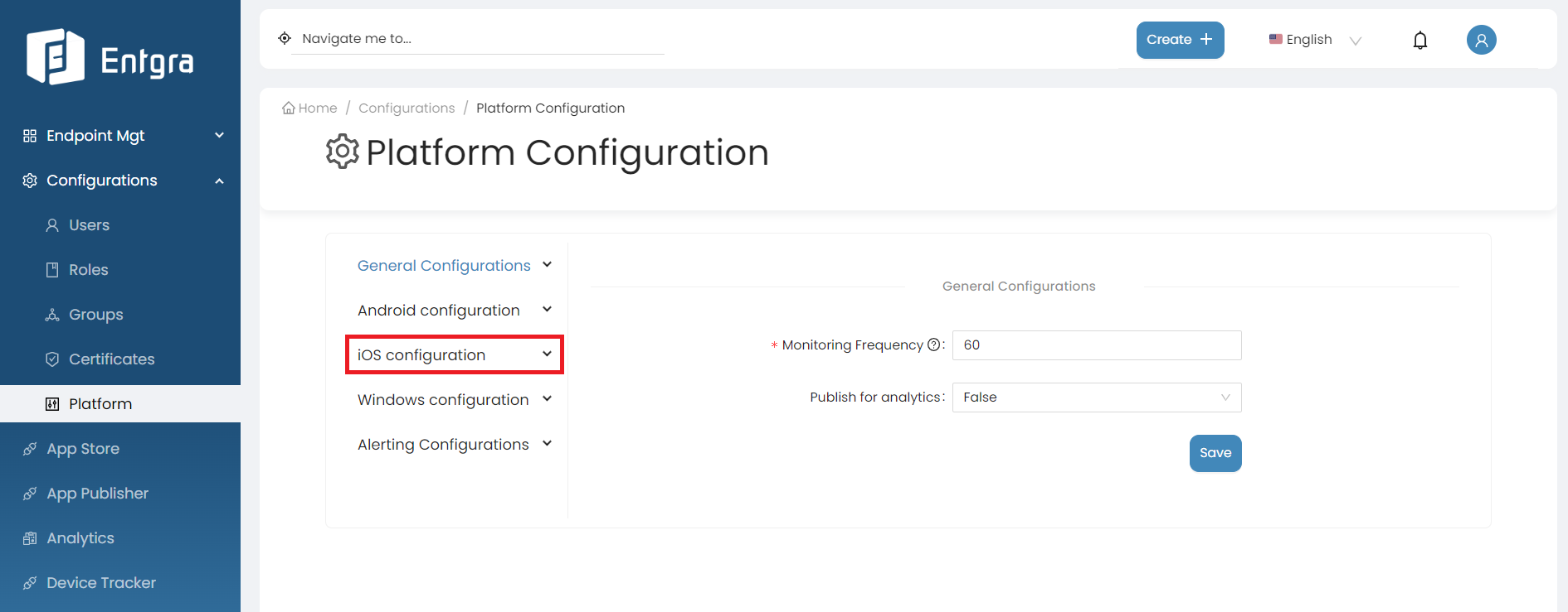 iOS Configurations