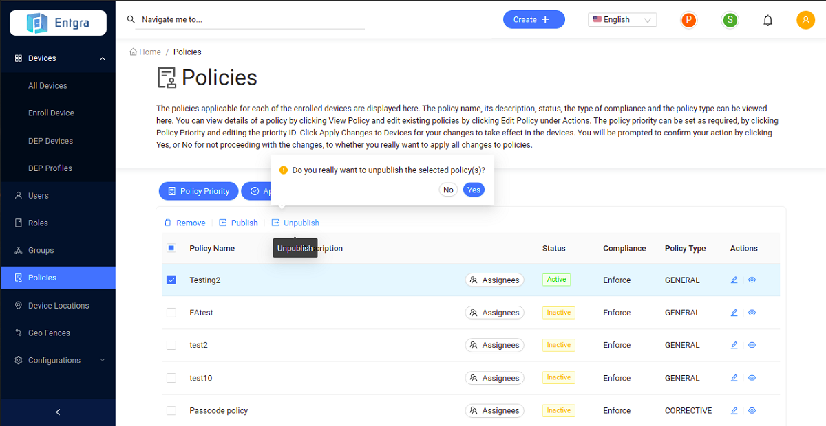 Publish Policy