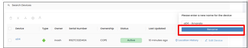 Change Device Name