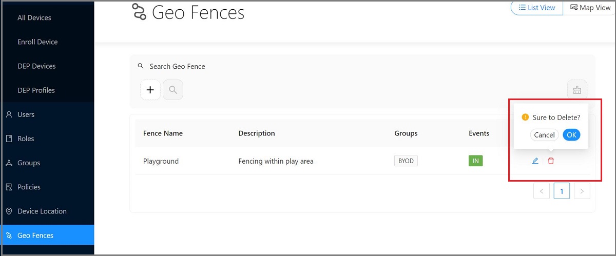 Geofencing
