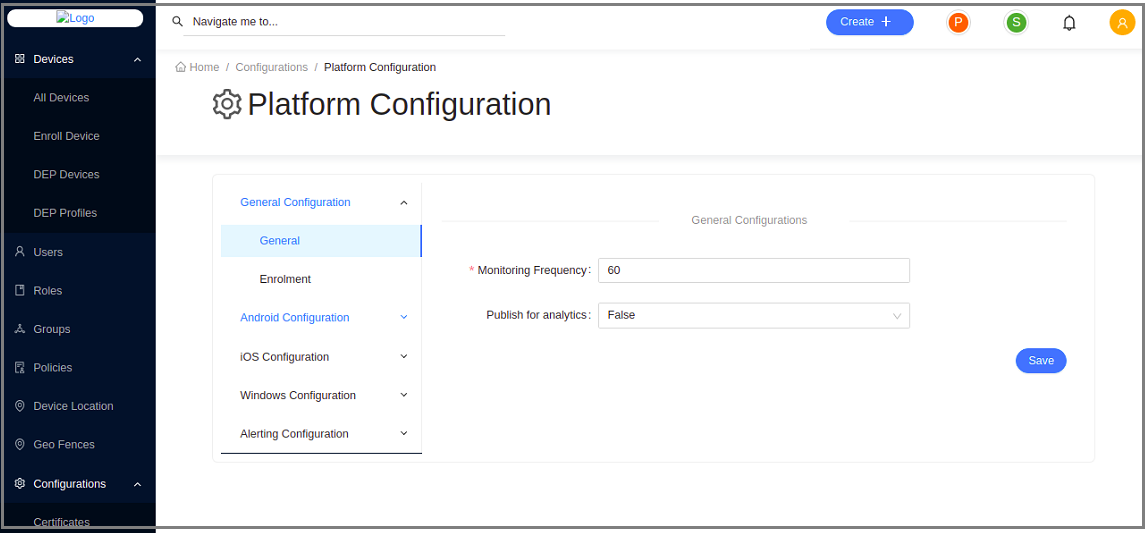 Platform Configurations