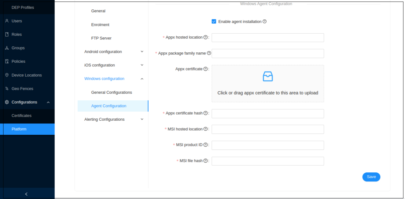 Windows Additional Config