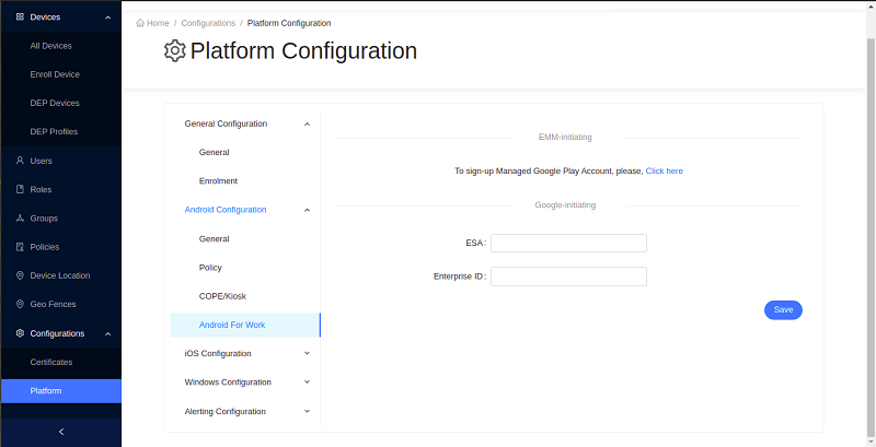 Android Enterprise Configuration
